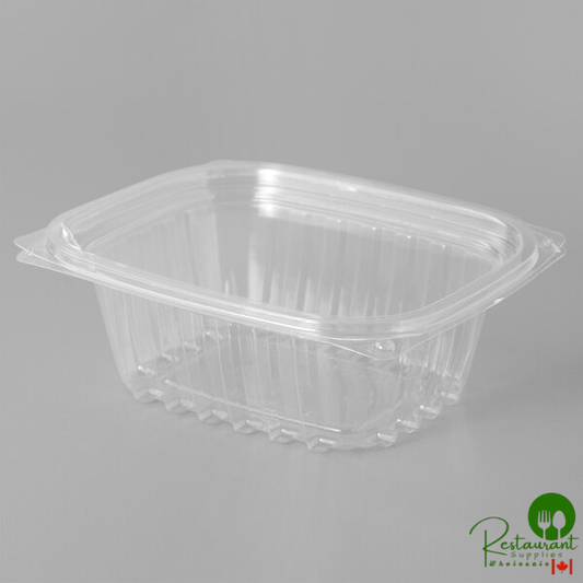 Eco-Products EP-RC12 12 oz. PLA Plastic Compostable Rectangular Deli Container and Lid - 300/Case