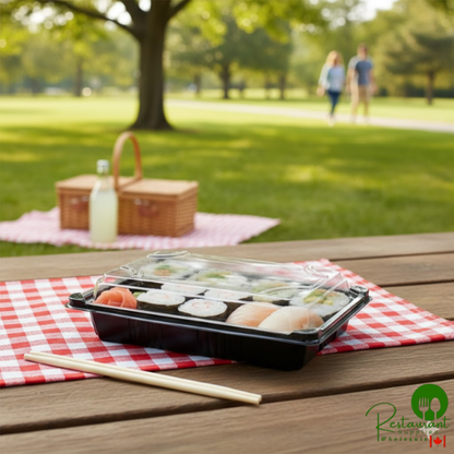 Eco-Products EP-SH2-CPK 5" x 7" Small Sushi Container with Lid - 600/Case