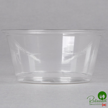 Fabri-Kal Alur 5 oz. Recycled Clear PET Plastic Round Deli Container - 1,000/Case
