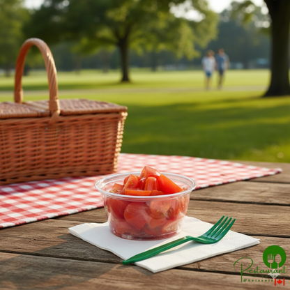 Fabri-Kal Alur 5 oz. Recycled Clear PET Plastic Round Deli Container - 1,000/Case