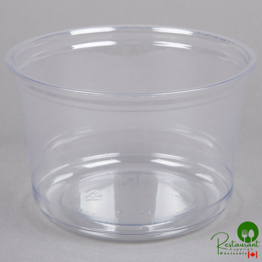 Fabri-Kal Alur 16 oz. Recycled Clear PET Plastic Round Deli Container - 500/Case