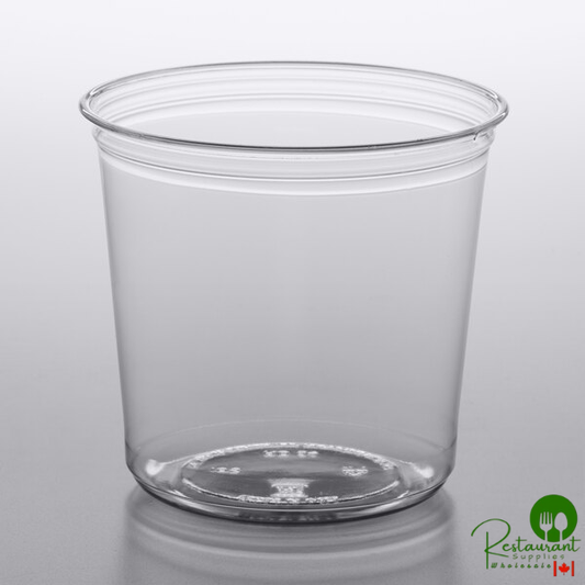 Fabri-Kal Alur 24 oz. Recycled Clear PET Plastic Round Deli Container - 500/Case