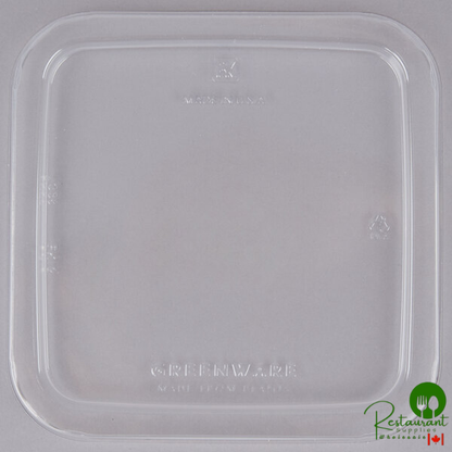 Fabri-Kal LGS6 Greenware Clear PLA Plastic Compostable Lid - 300/Case
