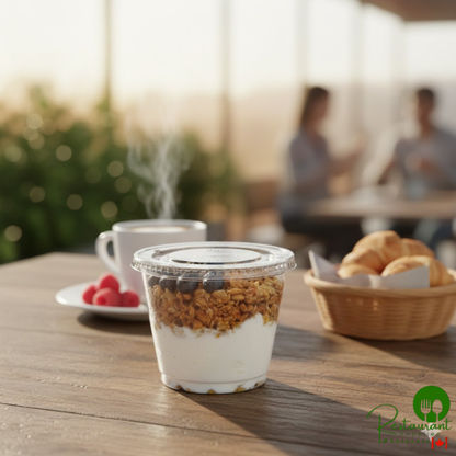 Fabri-Kal LKC12/20F Kal-Clear/Nexclear 9 oz. Clear PET Flat Lid - 1,000/Case