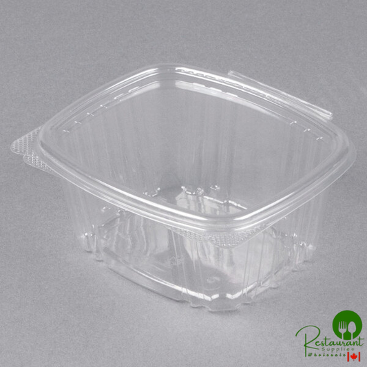 Genpak 16 oz. Clear Hinged Deli Container - 200/Case