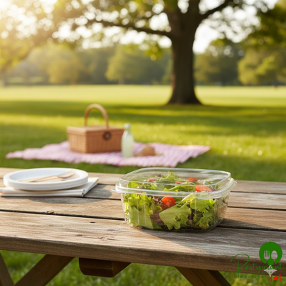 Genpak 32 oz. Clear Hinged Deli Container with High Dome Lid - 200/Case