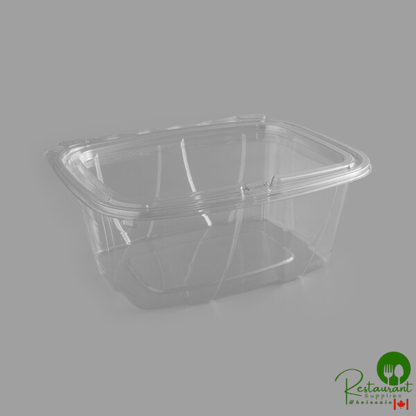 Dart ClearPac SafeSeal 32 oz. Tall Tamper-Resistant, Tamper-Evident Hinged Container with Flat Lid - 200/Case