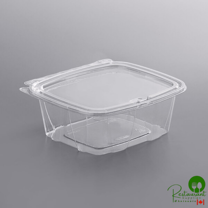 Dart ClearPac SafeSeal 32 oz. Tamper-Resistant, Tamper-Evident Hinged Container with Flat Lid - 200/Case