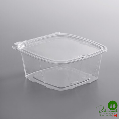 Dart ClearPac SafeSeal 64 oz. Tamper-Resistant, Tamper-Evident Hinged Container with Flat Lid - 200/Case