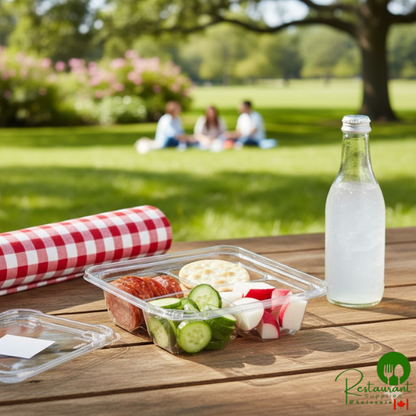 Dart TamperGuard 4-Compartment Shallow Tamper-Resistant, Tamper-Evident Container - 300/Case