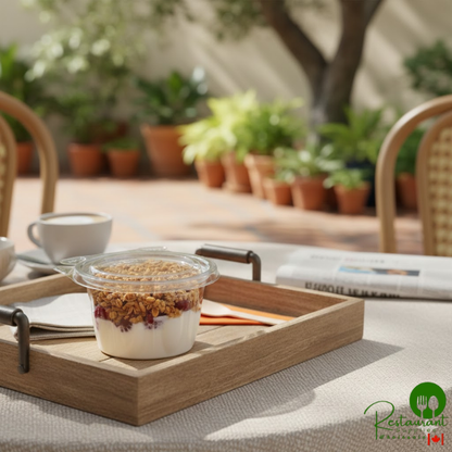 Dart SafeSeal 8 oz. Tamper-Resistant, Tamper-Evident Snack Cup with Flat Lid - 272/Case