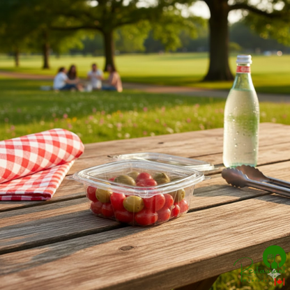 Dart ClearPac SafeSeal 12 oz. Tamper-Resistant, Tamper-Evident Hinged Container with Flat Lid - 200/Case