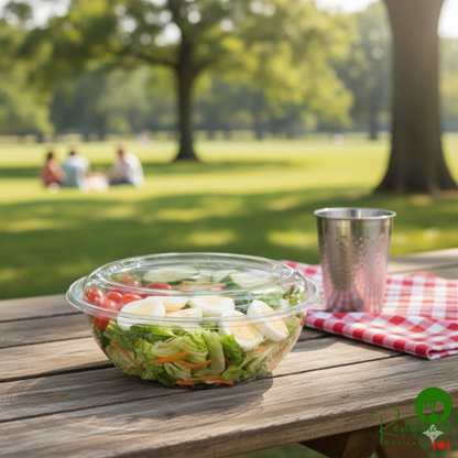 Dart SafeSeal 48 oz. Plastic Tamper-Resistant, Tamper-Evident Bowl with Dome Lid - 100/Case