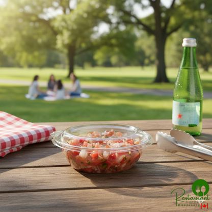 Dart SafeSeal 8 oz. Plastic Tamper-Resistant, Tamper-Evident Bowl with Dome Lid - 240/Case