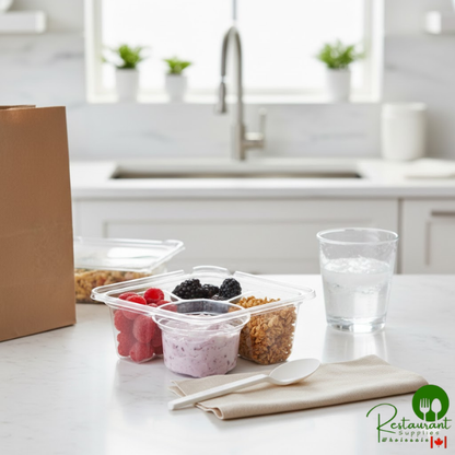 Dart TamperGuard 3-Compartment Tamper-Resistant, Tamper-Evident Container with Well - 300/Case