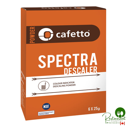 Cafetto Spectra E12173-1 6-Count 25 Gram Color Indicating Coffee and Espresso Machine Descaling Powder - 12/Case