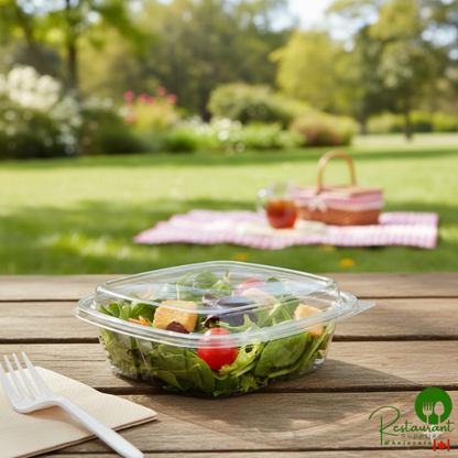 Dart ClearPac SafeSeal 8 oz. Tamper-Resistant, Tamper-Evident Container with Dome Lid - 200/Case