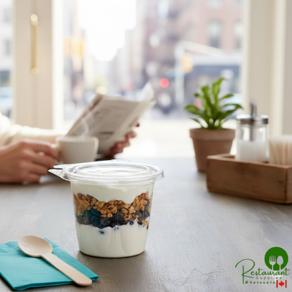 Dart SafeSeal 12 oz. Tamper-Resistant, Tamper-Evident Snack Cup with Flat Lid - 256/Case