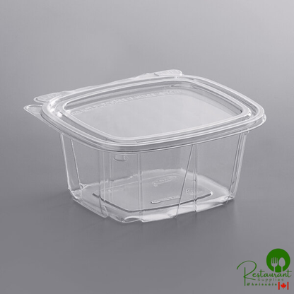 Dart ClearPac SafeSeal 16 oz. Tamper-Resistant, Tamper-Evident Hinged Container with Flat Lid - 200/Case