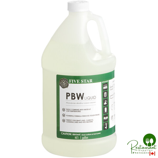 Five Star Chemicals 26-PBWL-FS01-04 PBW Non-Caustic Alkaline Brewery Cleaning Liquid 1 Gallon - 4/Case
