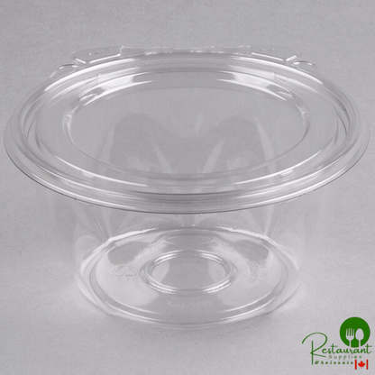 Dart SafeSeal 16 oz. Plastic Tamper-Resistant, Tamper-Evident Bowl with Flat Lid - 240/Case