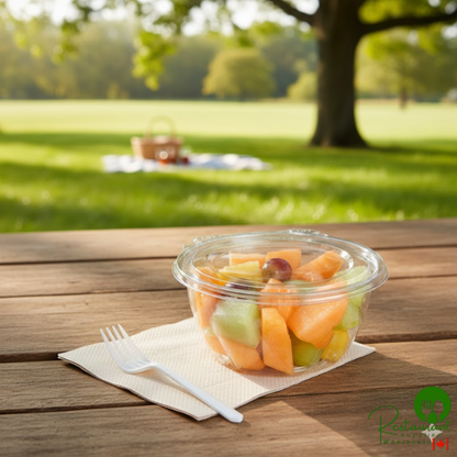 Dart SafeSeal 16 oz. Plastic Tamper-Resistant, Tamper-Evident Bowl with Flat Lid - 240/Case