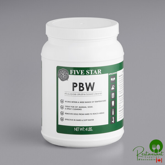 Five Star Chemicals 26-PBW-FS04-06 PBW Non-Caustic Alkaline Brewery Cleaning Powder 4 lb. - 6/Case