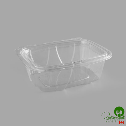 Dart ClearPac SafeSeal 24 oz. Tall Tamper-Resistant, Tamper-Evident Hinged Container with Flat Lid - 200/Case