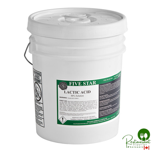 Five Star Chemicals 26-LAC-FS05 Lactic Acid 88% Solution pH Adjuster / Flavor Additive 5 Gallon