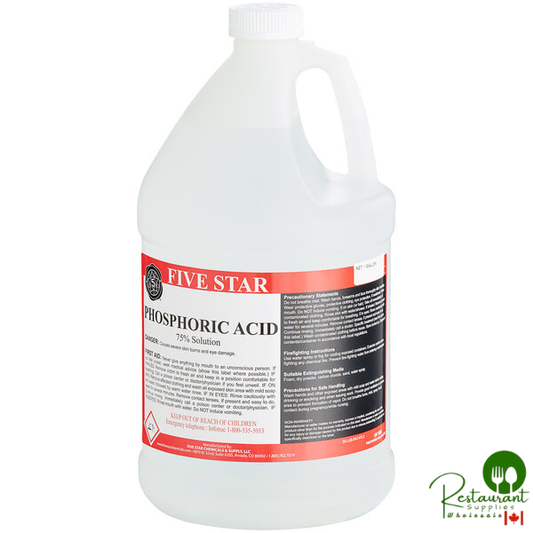Five Star Chemicals 26-PA7-FS01-04 75% Phosphoric Acid Brewery pH Adjuster 1 Gallon - 4/Case