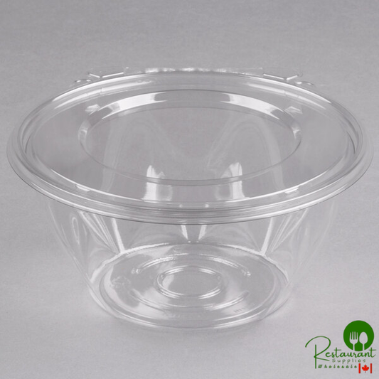 Dart SafeSeal 32 oz. Plastic Tamper-Resistant, Tamper-Evident Bowl with Flat Lid - 150/Case