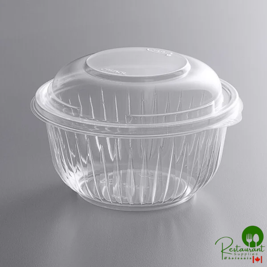 Dart C16BCD PresentaBowls 16 oz. Clear OPS Plastic Bowl with Dome Lid - 252/Case