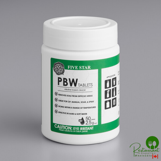 Five Star Chemicals 26-PB36-FS050-12 PBW Non-Caustic Brewery 2.5 Gram Cleaning Tablet 50 Count - 12/Case