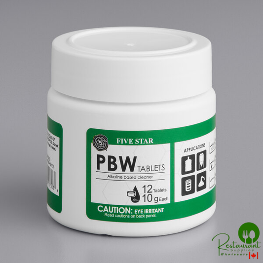Five Star Chemicals 26-PB90-FS012-12 PBW Non-Caustic Brewery 10 Gram Cleaning Tablet 12 Count - 12/Case
