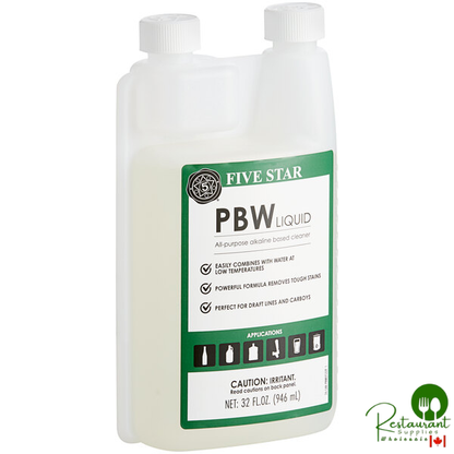 Five Star Chemicals 26-PBWL-FS32-10 PBW Non-Caustic Alkaline Brewery Cleaning Liquid 32 oz. - 10/Case