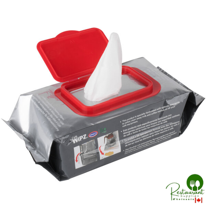 Urnex Cafe Wipz 19-WIPZ12-100 100-Count Coffee Equipment Cleaning Wipes - 12/Case