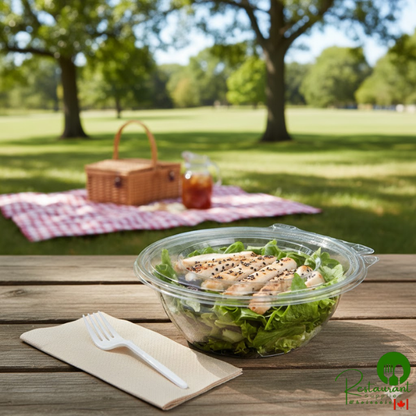 Dart SafeSeal 24 oz. Plastic Tamper-Resistant, Tamper-Evident Bowl with Flat Lid - 150/Case