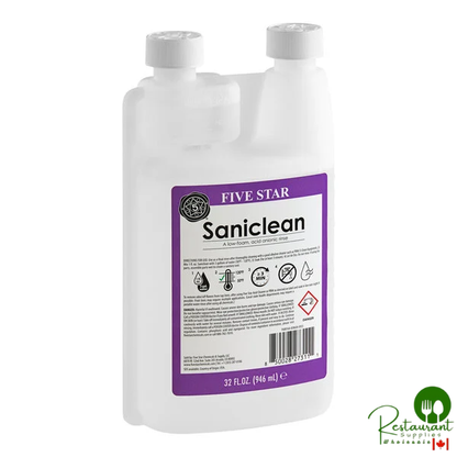 Five Star Chemicals 26-SAN-FS32-10 Saniclean Low-Foaming Brewery Acid Anionic Final Rinse 32 fl. oz. - 10/Case