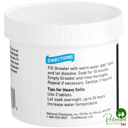 National Chemicals Inc. 33015 Craft Meister Growler Cleaning Tablet 25 Count - 24/Case