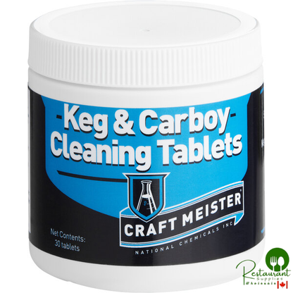 National Chemicals Inc. 33022 Craft Meister Keg & Carboy Cleaning Tablet 30 Count - 6/Case