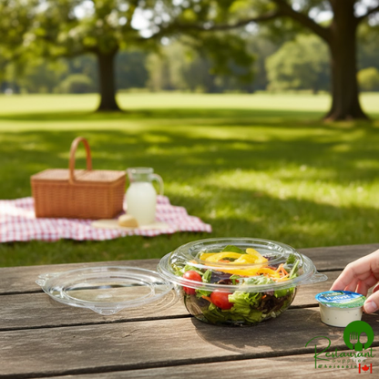 Dart SafeSeal 24 oz. Plastic Tamper-Resistant, Tamper-Evident Bowl with Dome Lid - 150/Case