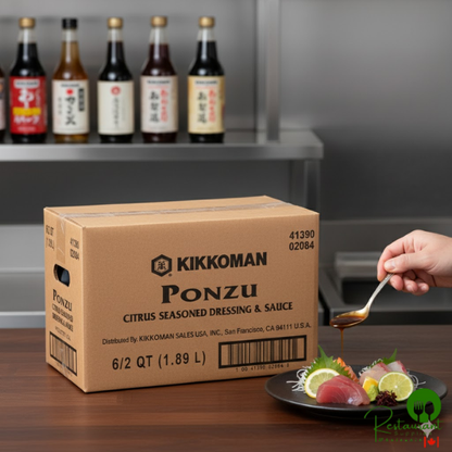 Kikkoman Ponzu Citrus Seasoned Dressing .5 Gallon Container - 6/Case