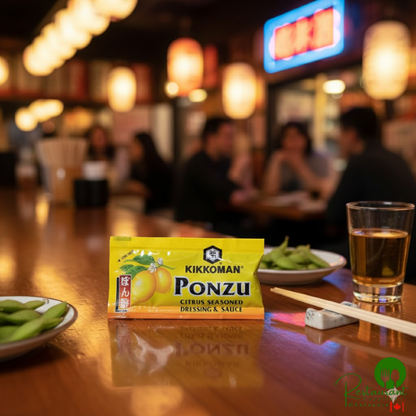 Kikkoman Ponzu Citrus Seasoned Dressing & Sauce 6 mL Packet - 500/Case