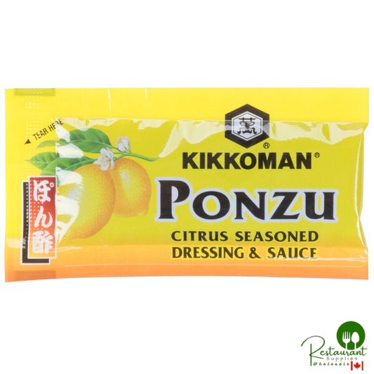 Kikkoman Ponzu Citrus Seasoned Dressing & Sauce 6 mL Packet - 500/Case