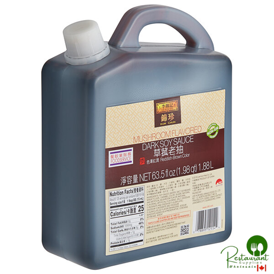 Lee Kum Kee Kum Chun 1.88 Liter Mushroom Flavored Dark Soy Sauce - 12/Case