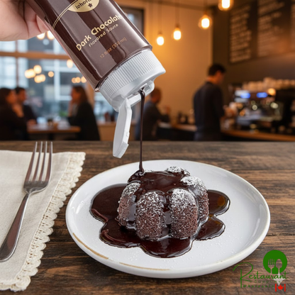 Monin Dark Chocolate Flavoring Sauce 12 fl. oz. - 6/Case