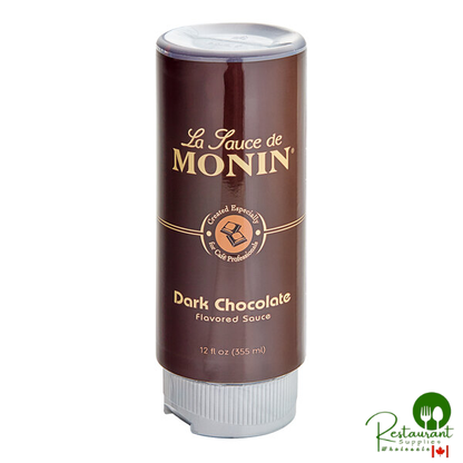 Monin Dark Chocolate Flavoring Sauce 12 fl. oz. - 6/Case