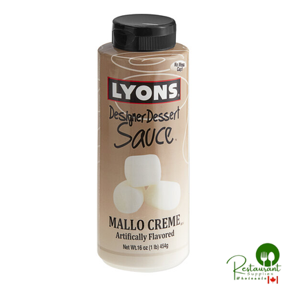 Lyons Designer Dessert Mallo Creme Flavoring Sauce 12 fl. oz. (16 oz.) - 12/Case