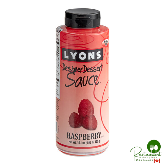 Lyons Designer Dessert Raspberry Flavoring Sauce 12 fl. oz. (15.1 oz.) - 12/Case