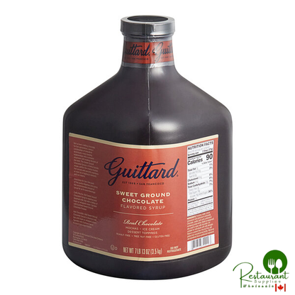 Guittard Sweet Ground Dark Chocolate Flavoring Sauce 101 fl. oz. - 4/Case